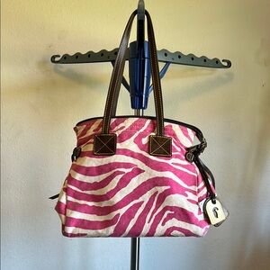 Stylish Pink Zebra Print Tote Bag